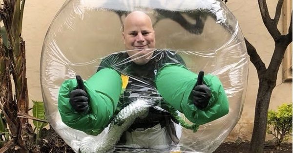Corona Virus hasn’t changed his life like for all others- A man lives in a bubble suit since childhood