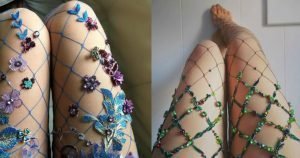 Embellished Fishnet Tights For A Fairy Princess Or Mermaid Look