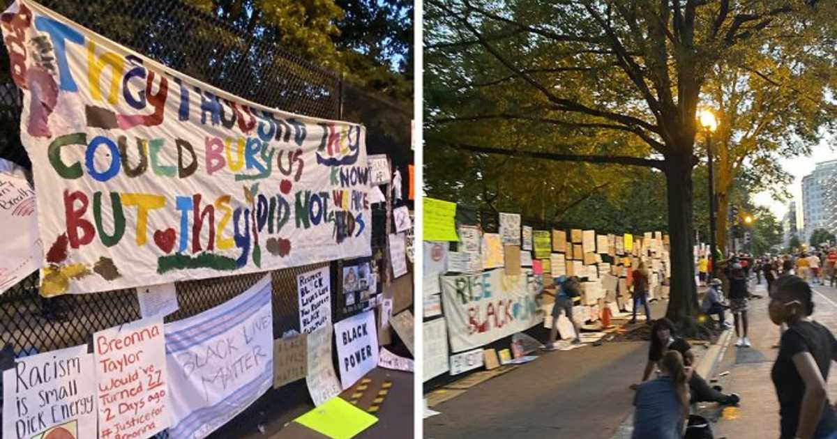 White House Fence Turns Into A 1.7 Mile Monument To Racial Justice